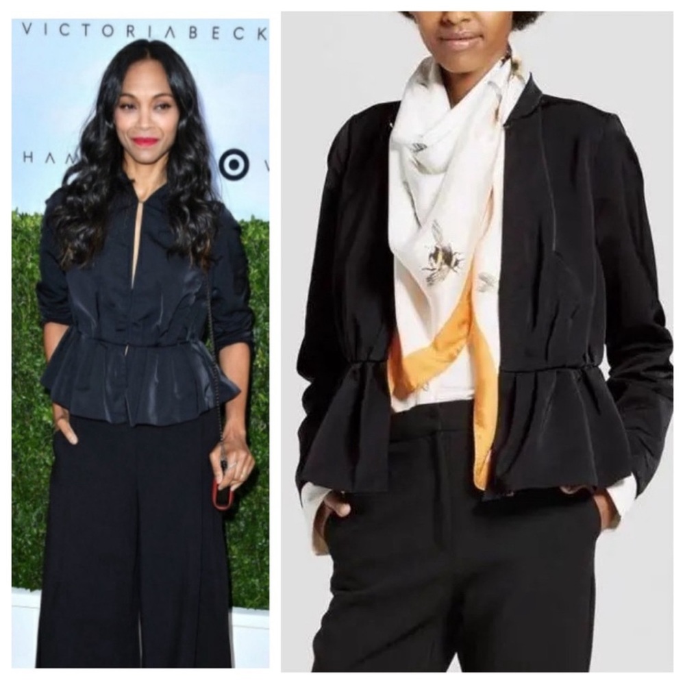 Victoria Beckham Target Black Peplum Jacket Size M